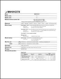 datasheet for MN101C273 by Panasonic - Semiconductor Company of Matsushita Electronics Corporation