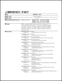 datasheet for MN1021617 by Panasonic - Semiconductor Company of Matsushita Electronics Corporation