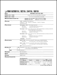 datasheet for MN1020219 by Panasonic - Semiconductor Company of Matsushita Electronics Corporation