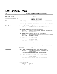 datasheet for MN102L36K by Panasonic - Semiconductor Company of Matsushita Electronics Corporation