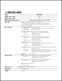 datasheet for MN102L490A by Panasonic - Semiconductor Company of Matsushita Electronics Corporation