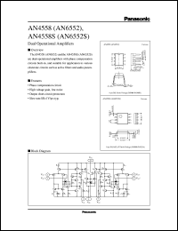 datasheet for AN4558 by Panasonic - Semiconductor Company of Matsushita Electronics Corporation