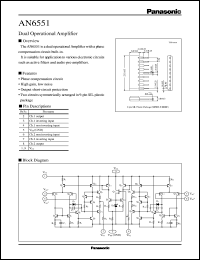 datasheet for AN6551 by Panasonic - Semiconductor Company of Matsushita Electronics Corporation