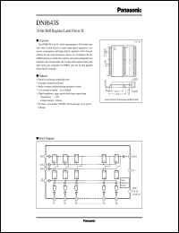 datasheet for DN8643S by Panasonic - Semiconductor Company of Matsushita Electronics Corporation