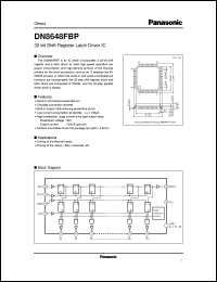 datasheet for DN8648FBP by Panasonic - Semiconductor Company of Matsushita Electronics Corporation