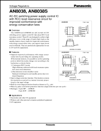 datasheet for AN8038 by Panasonic - Semiconductor Company of Matsushita Electronics Corporation