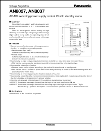 datasheet for AN8027 by Panasonic - Semiconductor Company of Matsushita Electronics Corporation
