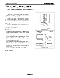 datasheet for AN8021L by Panasonic - Semiconductor Company of Matsushita Electronics Corporation