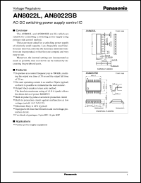 datasheet for AN8022L by Panasonic - Semiconductor Company of Matsushita Electronics Corporation