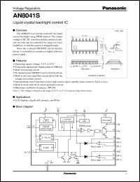 datasheet for AN8041S by Panasonic - Semiconductor Company of Matsushita Electronics Corporation