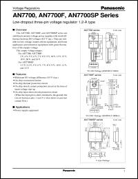 datasheet for AN7703F by Panasonic - Semiconductor Company of Matsushita Electronics Corporation