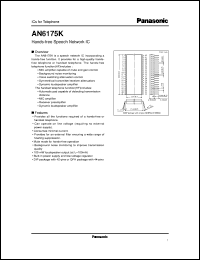 datasheet for AN6175K by Panasonic - Semiconductor Company of Matsushita Electronics Corporation