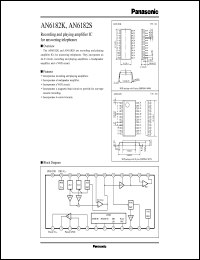 datasheet for AN6182S by Panasonic - Semiconductor Company of Matsushita Electronics Corporation