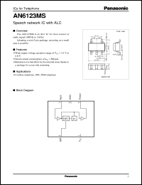 datasheet for AN6123MS by Panasonic - Semiconductor Company of Matsushita Electronics Corporation