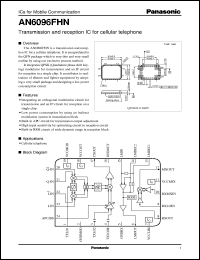 datasheet for AN6096FHN by Panasonic - Semiconductor Company of Matsushita Electronics Corporation