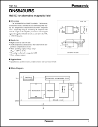 datasheet for DN6849UBS by Panasonic - Semiconductor Company of Matsushita Electronics Corporation
