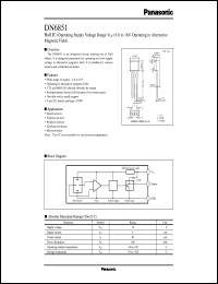 datasheet for DN6851 by Panasonic - Semiconductor Company of Matsushita Electronics Corporation