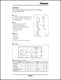 datasheet for DN6853 by Panasonic - Semiconductor Company of Matsushita Electronics Corporation