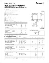 datasheet for 2SK3022 by Panasonic - Semiconductor Company of Matsushita Electronics Corporation