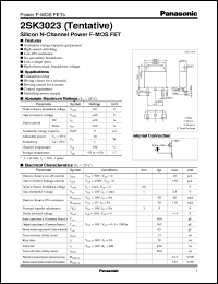 datasheet for 2SK3023 by Panasonic - Semiconductor Company of Matsushita Electronics Corporation