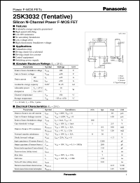 datasheet for 2SK3032 by Panasonic - Semiconductor Company of Matsushita Electronics Corporation