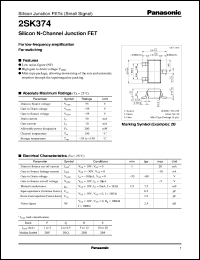 datasheet for 2SK0374 by Panasonic - Semiconductor Company of Matsushita Electronics Corporation