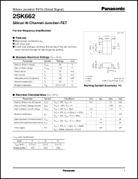 datasheet for 2SK0662 by Panasonic - Semiconductor Company of Matsushita Electronics Corporation