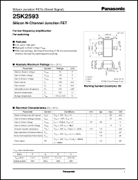 datasheet for 2SK2593 by Panasonic - Semiconductor Company of Matsushita Electronics Corporation