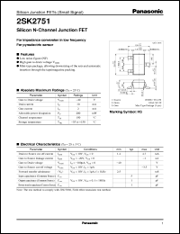 datasheet for 2SK2751 by Panasonic - Semiconductor Company of Matsushita Electronics Corporation