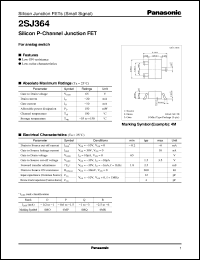 datasheet for 2SJ0364 by Panasonic - Semiconductor Company of Matsushita Electronics Corporation