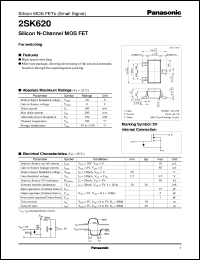 datasheet for 2SK0620 by Panasonic - Semiconductor Company of Matsushita Electronics Corporation