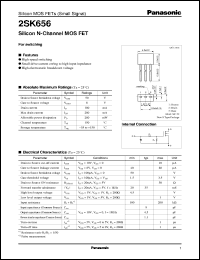 datasheet for 2SK0656 by Panasonic - Semiconductor Company of Matsushita Electronics Corporation