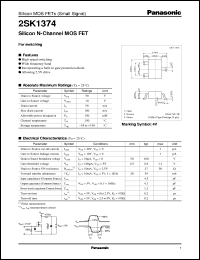 datasheet for 2SK1374 by Panasonic - Semiconductor Company of Matsushita Electronics Corporation