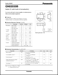 datasheet for GN02035B by Panasonic - Semiconductor Company of Matsushita Electronics Corporation