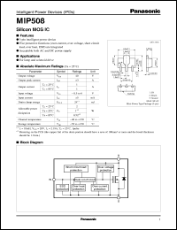 datasheet for MIP508 by Panasonic - Semiconductor Company of Matsushita Electronics Corporation
