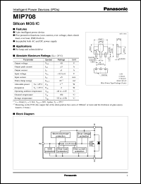 datasheet for MIP708 by Panasonic - Semiconductor Company of Matsushita Electronics Corporation