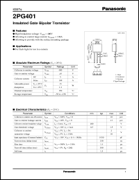 datasheet for 2PG401 by Panasonic - Semiconductor Company of Matsushita Electronics Corporation