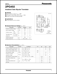 datasheet for 2PG402 by Panasonic - Semiconductor Company of Matsushita Electronics Corporation