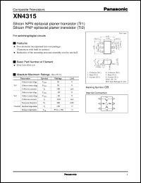 datasheet for XN04315 by Panasonic - Semiconductor Company of Matsushita Electronics Corporation