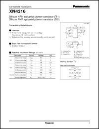 datasheet for XN04316 by Panasonic - Semiconductor Company of Matsushita Electronics Corporation