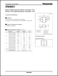 datasheet for XN04601 by Panasonic - Semiconductor Company of Matsushita Electronics Corporation