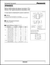 datasheet for XN04683 by Panasonic - Semiconductor Company of Matsushita Electronics Corporation