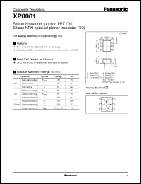 datasheet for XP08081 by Panasonic - Semiconductor Company of Matsushita Electronics Corporation