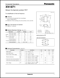 datasheet for XN01871 by Panasonic - Semiconductor Company of Matsushita Electronics Corporation