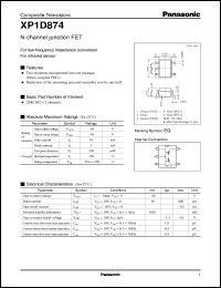 datasheet for XP0D874 by Panasonic - Semiconductor Company of Matsushita Electronics Corporation