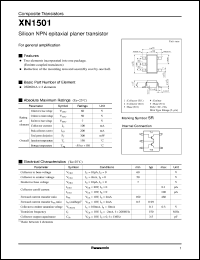 datasheet for XN01501 by Panasonic - Semiconductor Company of Matsushita Electronics Corporation