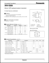 datasheet for XN01509 by Panasonic - Semiconductor Company of Matsushita Electronics Corporation