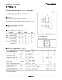 datasheet for XN01531 by Panasonic - Semiconductor Company of Matsushita Electronics Corporation