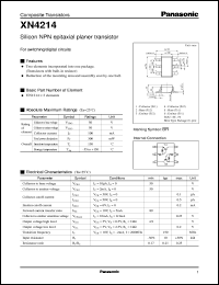 datasheet for XN04214 by Panasonic - Semiconductor Company of Matsushita Electronics Corporation