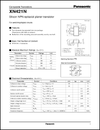 datasheet for XN0421N by Panasonic - Semiconductor Company of Matsushita Electronics Corporation